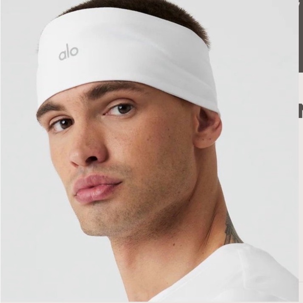 ALO Yoga White Wide Stretch Headband